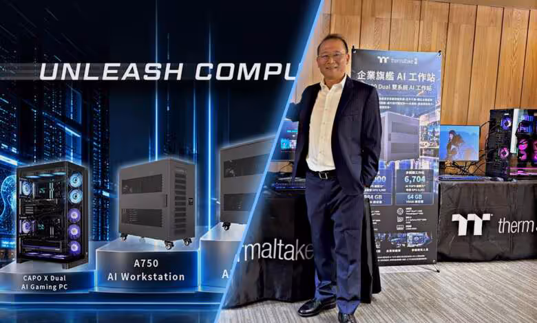 Thermaltake déploie cinq stations IA et PC gaming, jusqu’à 6 GPU Blackwell 1 Thermaltake déploie cinq stations IA et PC gaming, jusqu’à 6 GPU Blackwell