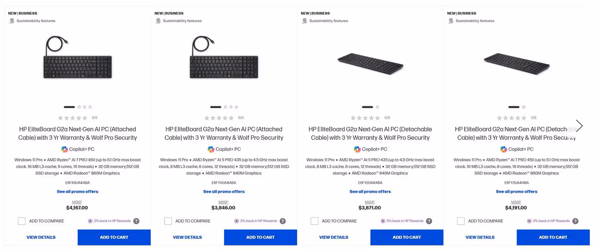 HP EliteBoard G2a : le PC-clavier Ryzen AI Pro 400 débute à plus de 3 000 dollars 3 HP EliteBoard G2a : le PC-clavier Ryzen AI Pro 400 débute à plus de 3 000 dollars