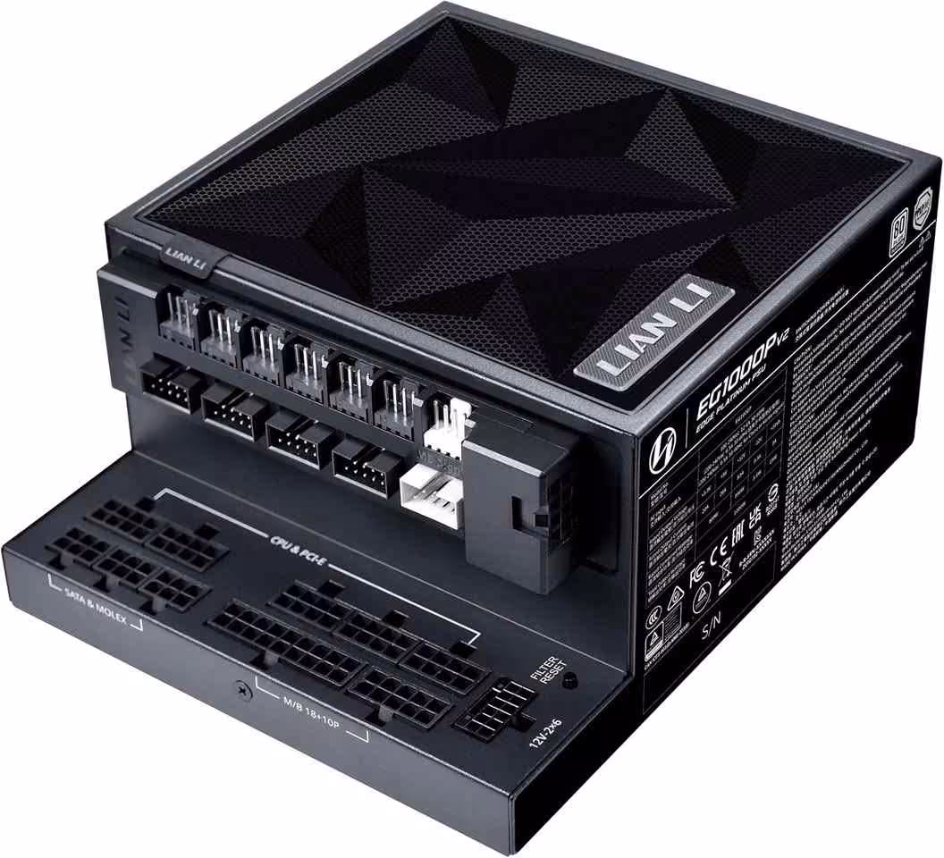 Lian Li Edge V2 : cinq alimentations en L jusqu’à 1350 W et deux hubs évolués