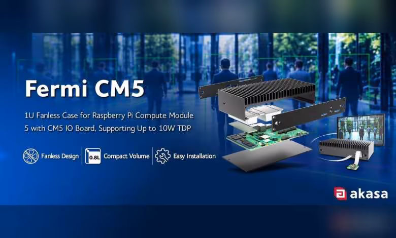 Akasa Fermi CM5 : un boîtier passif 1U pour le Raspberry Pi Compute Module 5 1 Akasa Fermi CM5 : un boîtier passif 1U pour le Raspberry Pi Compute Module 5