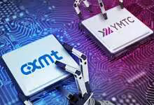 Puces mémoire DRAM CXMT et YMTC sur circuit imprimé, illustrant la concurrence chinoise des semi-conducteurs