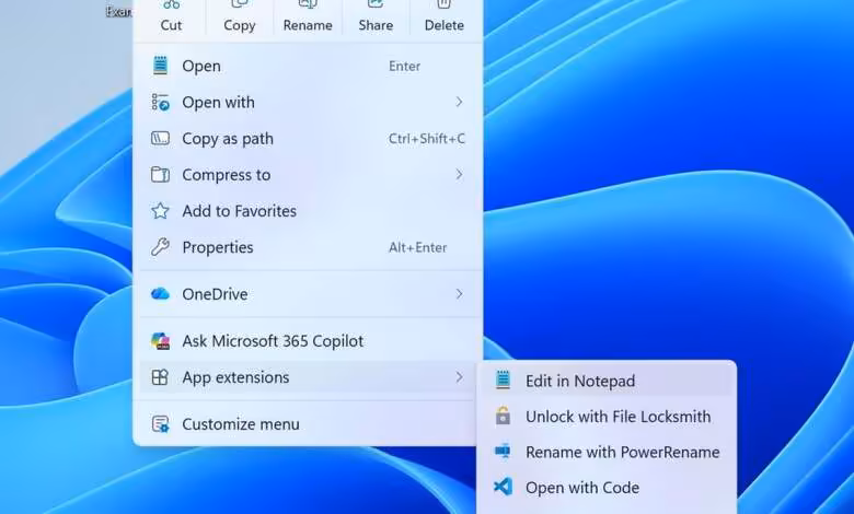 Explorateur de fichiers : Windows 11 teste enfin un menu contextuel personnalisable 1 Explorateur de fichiers : Windows 11 teste enfin un menu contextuel personnalisable