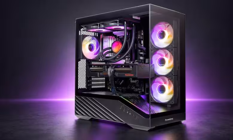 PowerSpec G764 : Micro Center retire 850 dollars à ce PC Ryzen 7 et Radeon 1 PC gaming PowerSpec G764 avec boîtier vitré, trois ventilateurs RGB et composants internes visibles