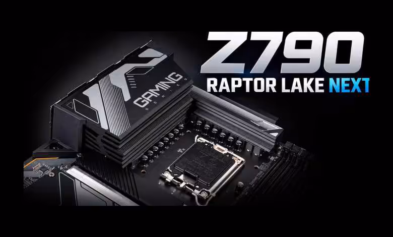Raptor Lake Next : Gigabyte étend le support à toutes ses cartes mères LGA 1700 1 Carte mère Gigabyte Z790 Gaming avec socket Intel LGA1700 et imposant dissipateur noir argenté pour Raptor Lake Next