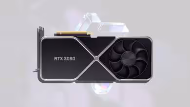 Carte graphique NVIDIA GeForce RTX 3090 Founders Edition noire, refroidissement à double ventilateur et châssis métallique ar