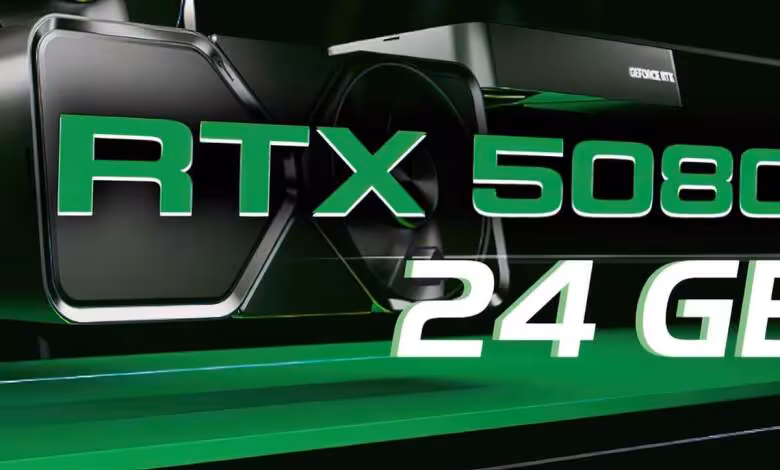 RTX 5080 24 Go : NVIDIA préparerait son lancement pour le premier trimestre 2027 1 Visuel NVIDIA GeForce RTX 5080 annonçant une carte graphique équipée de 24 Go de mémoire ვიდეო