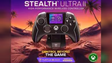 Manette sans fil Turtle Beach Stealth Ultra II noire avec écran couleur central et éclairage RGB latéral