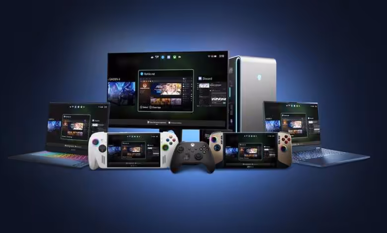 Xbox Game Pass : une formule à la carte pourrait remplacer les abonnements en 2027 1 Écosystème Xbox Game Pass affiché sur téléviseur, consoles Xbox, PC portable, tablette et smartphones avec manettes Xbox