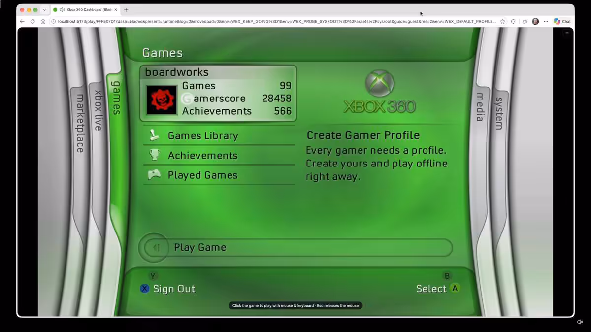 Xbox 360 Blades : Microsoft ressuscite son interface culte dans un navigateur PC