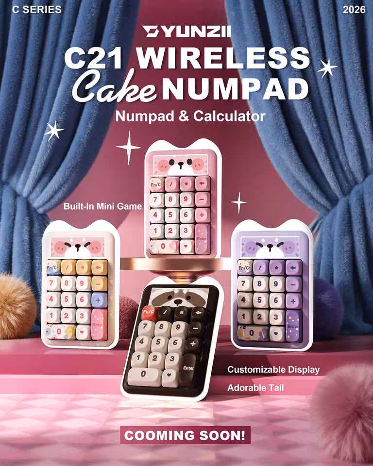 Yunzii C21 : un pavé numérique mécanique sans fil qui fait aussi calculatrice 2 Yunzii C21 : un pavé numérique mécanique sans fil qui fait aussi calculatrice